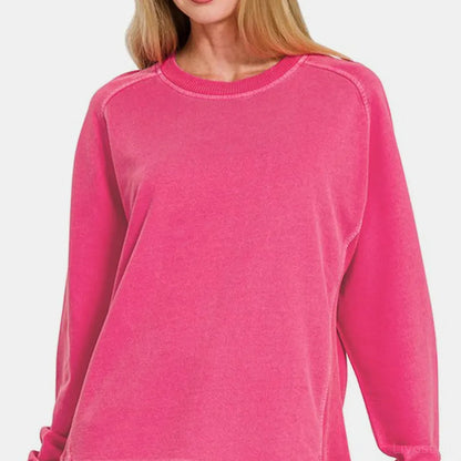 Pigment Dyed French Terry Sweatshirt — square view — Livostyle