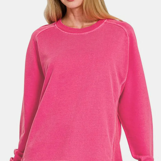 Pigment Dyed French Terry Sweatshirt — square view — Livostyle