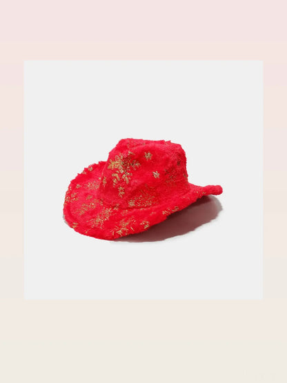 Fuzzy Snowflakes Polyester Hat — styled showcase — Livostyle