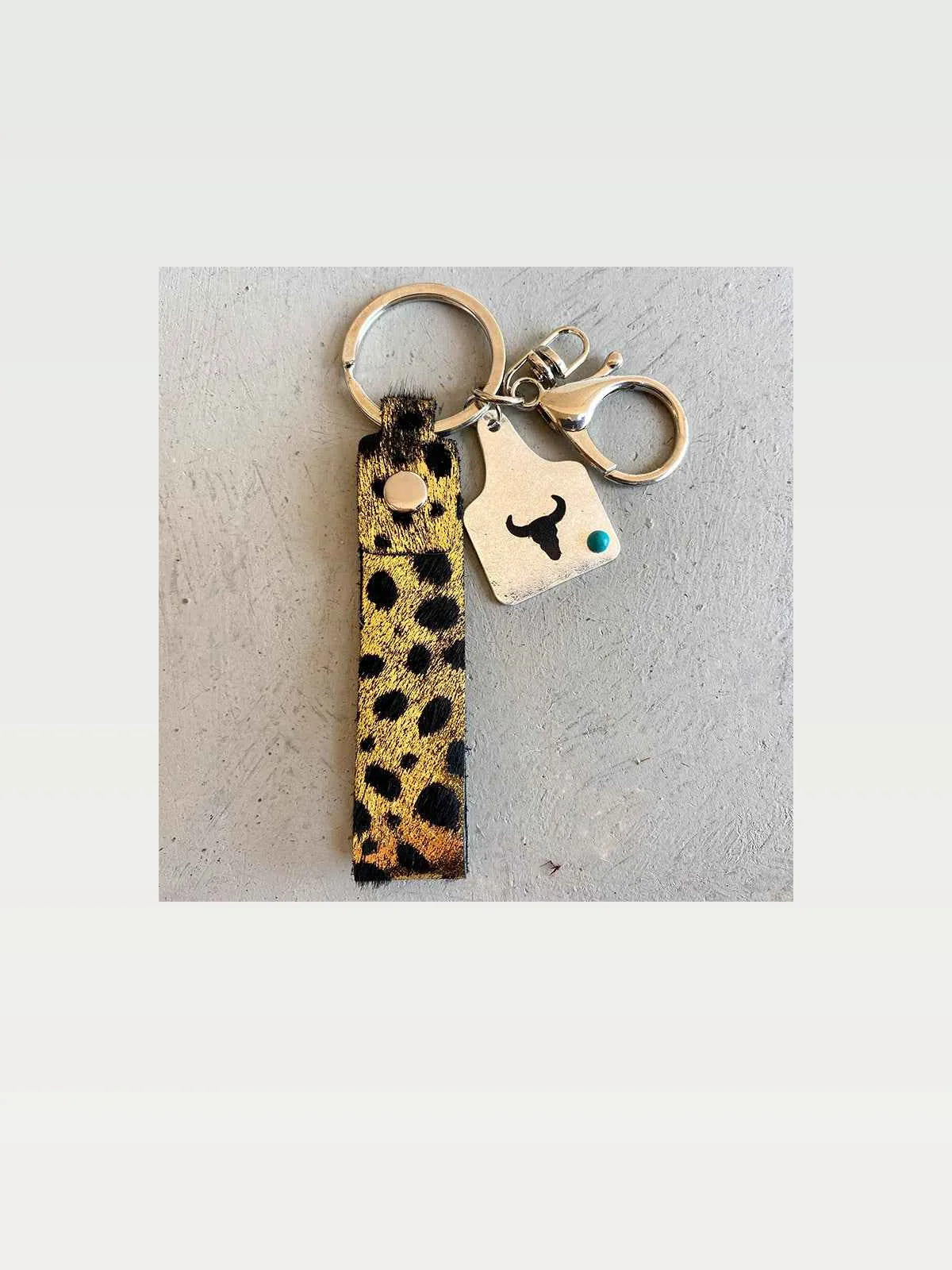 Genuine Leather Alloy Keychain — styled showcase — Livostyle