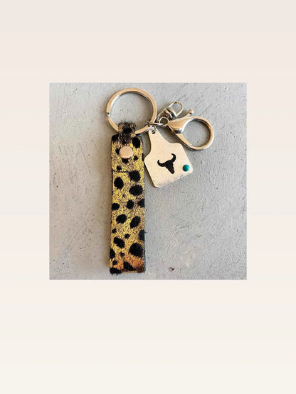Genuine Leather Alloy Keychain — styled showcase — Livostyle