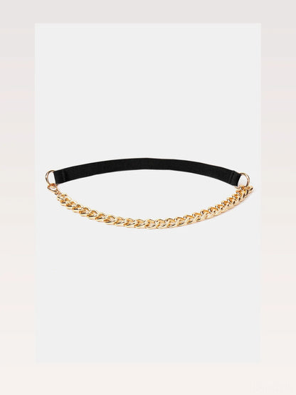 Half Alloy Chain Elastic Belt — styled showcase — Livostyle