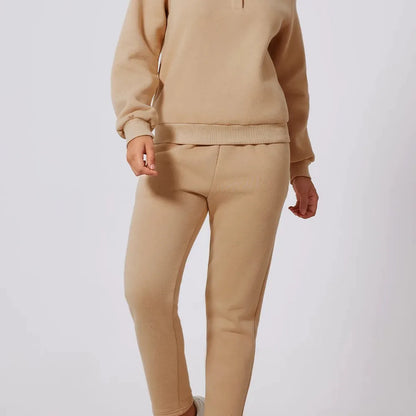 Half Snap Turtleneck Top and Pants Active Set — square view — Livostyle