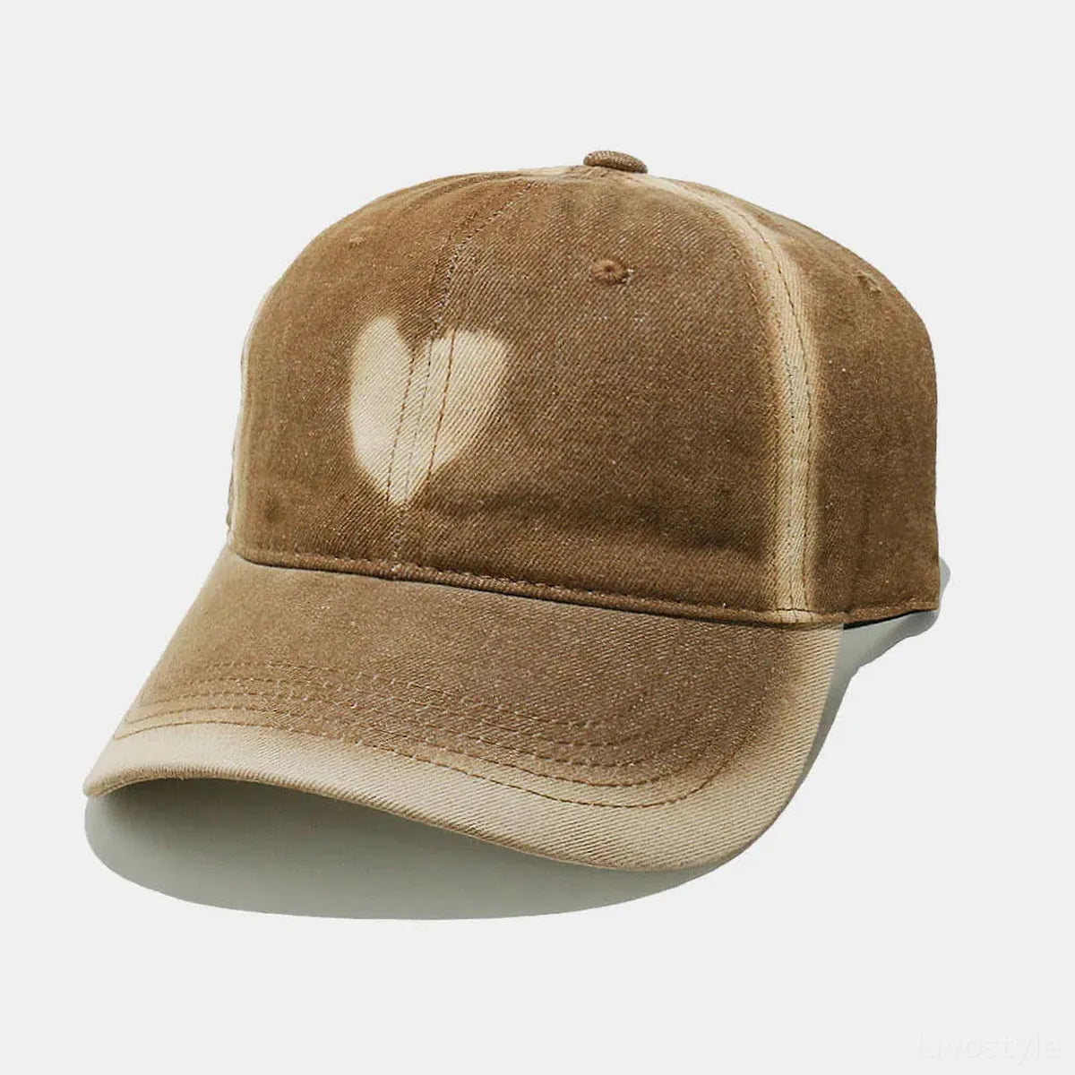 Heart Cotton Baseball Cap — square view — Livostyle