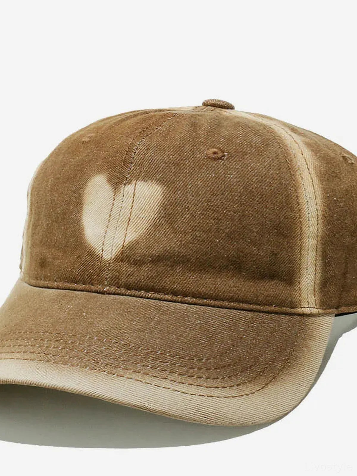 Heart Cotton Baseball Cap — detail view — Livostyle