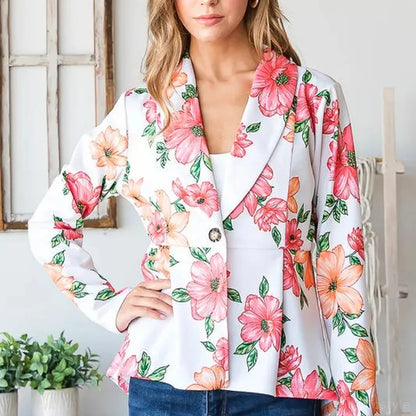 Chic Floral Blazer & Tunic Set — square view — Livostyle