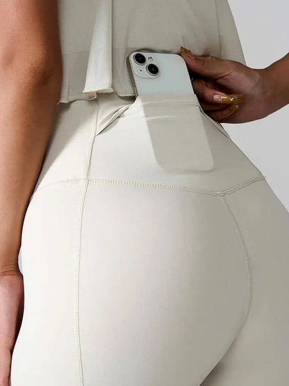 High Waist Active Shorts — detail view — Livostyle