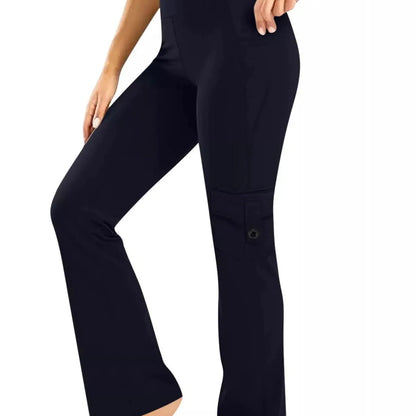 High-Waisted Yoga Pants with Pockets — square view — Livostyle
