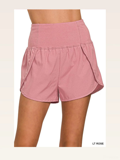 High Waisted Quick-Dry Running Shorts with Zip Pocket – photo 3