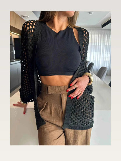 Hollow Out Open Front Cover-Up — styled showcase — Livostyle