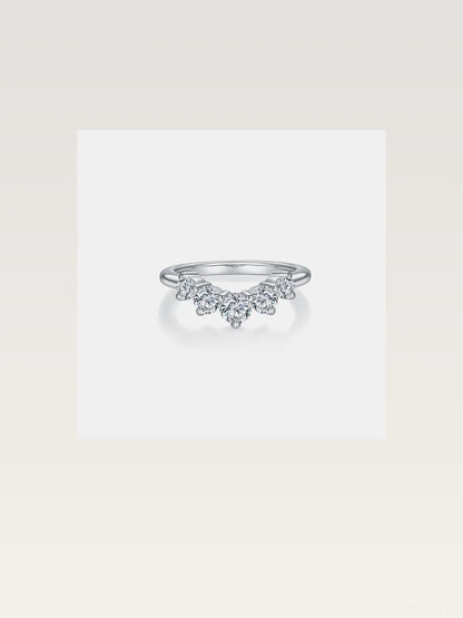 Inlaid Moissanite 925 Sterling Silver Ring — styled showcase — Livostyle