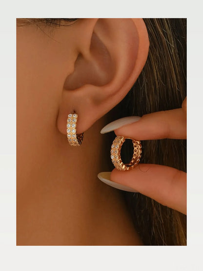 Inland Zircon Hoop Earrings — styled showcase — Livostyle