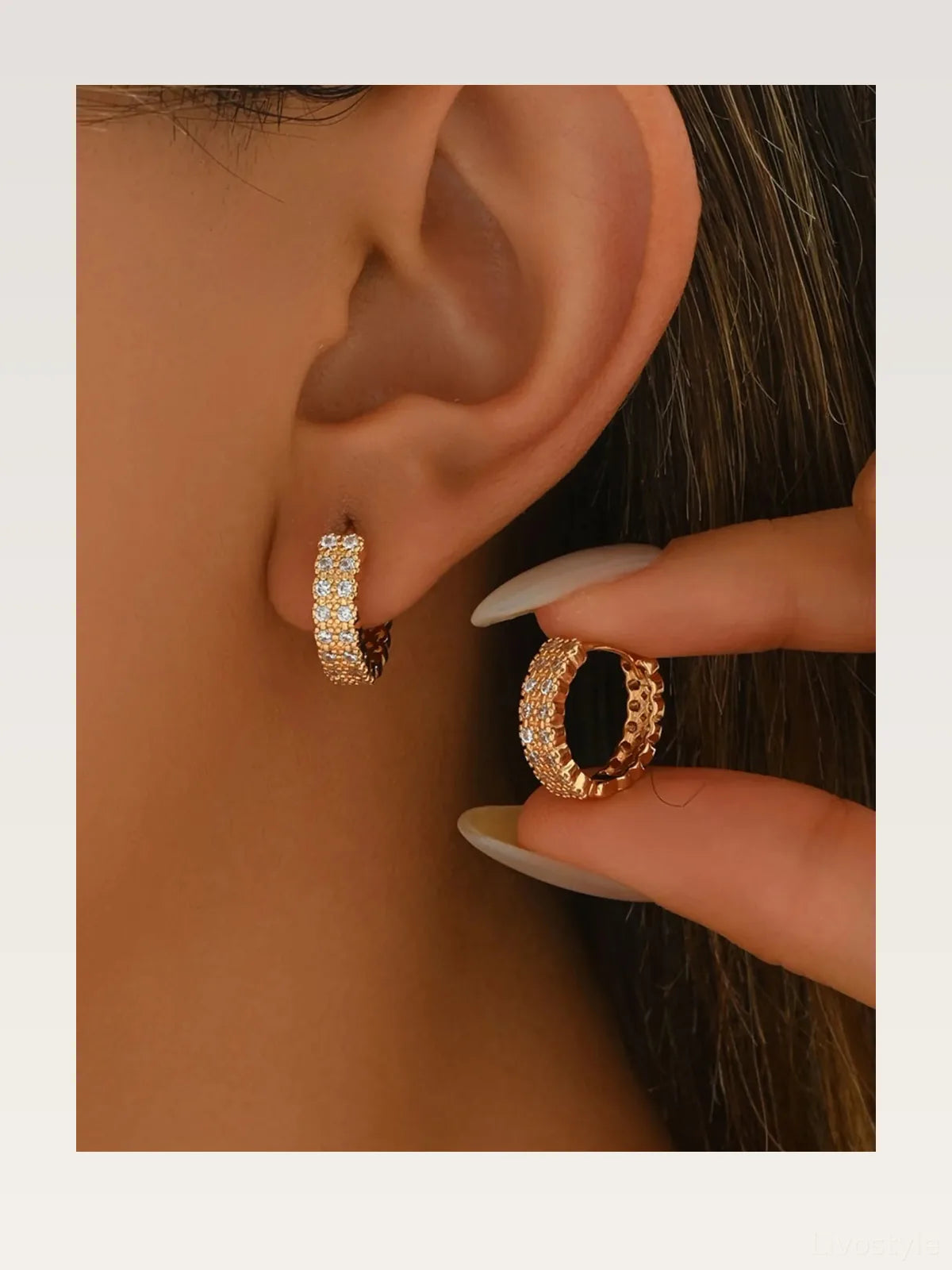 Inland Zircon Hoop Earrings — styled showcase — Livostyle