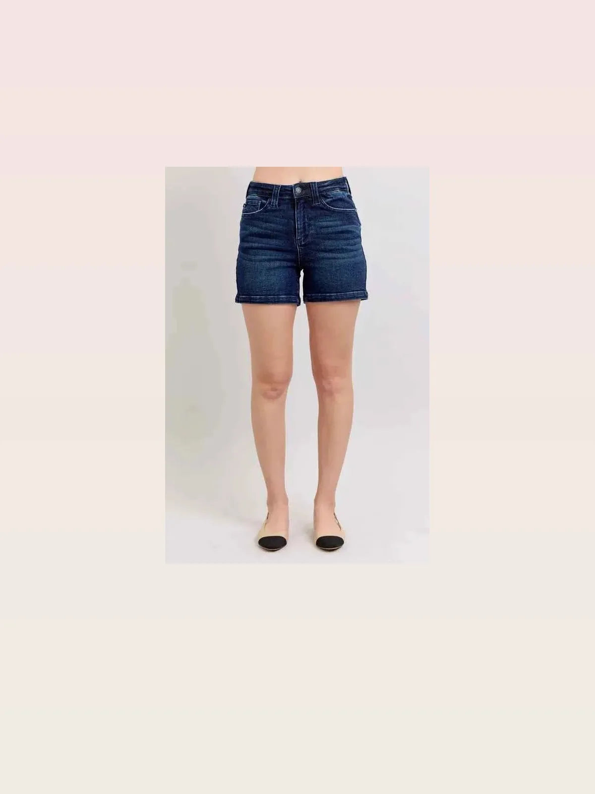 High Waist Back Flap Pocket Denim Shorts — styled showcase — Livostyle