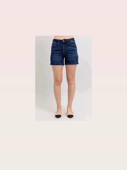 High Waist Back Flap Pocket Denim Shorts — styled showcase — Livostyle