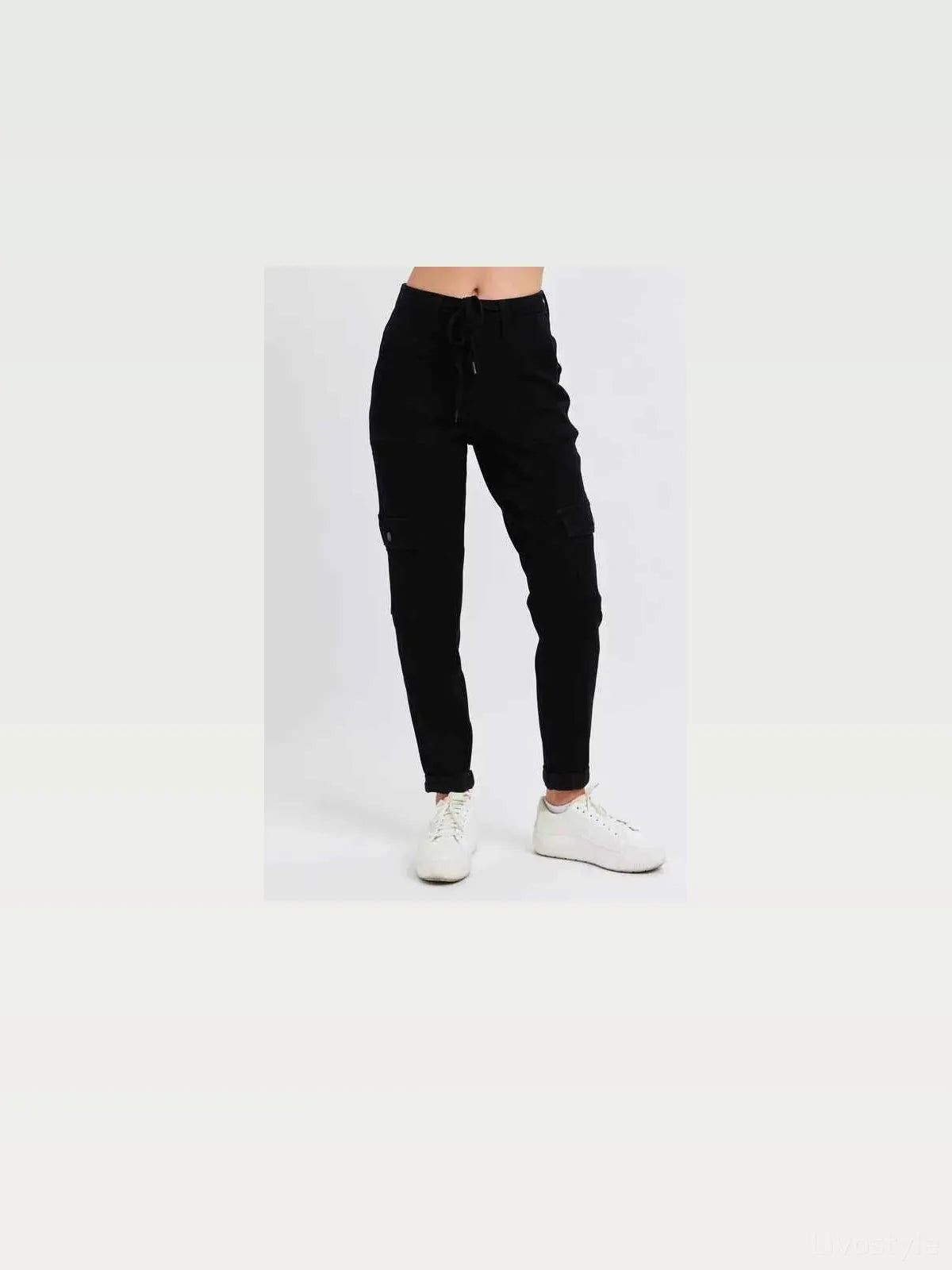 High Waist Cargo Cuffed Jogger — styled showcase — Livostyle