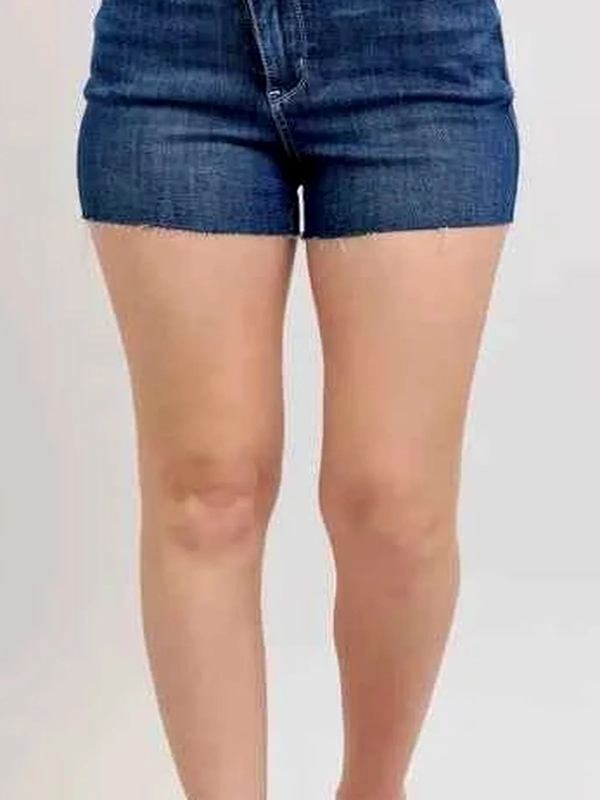 High Waist Criss-Cross Waistband Denim Shorts – Plus Size – photo 2