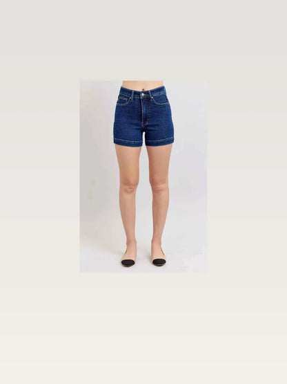 High Waist Tummy Control Denim Shorts — styled showcase — Livostyle