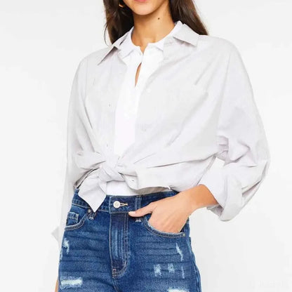 High Rise Frayed Hem Denim Shorts — square view — Livostyle