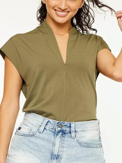 High Rise Raw Hem Denim Shorts in 100% Cotton – photo 2