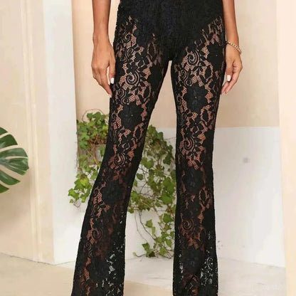 Lace High Waist Swim Pants — square view — Livostyle