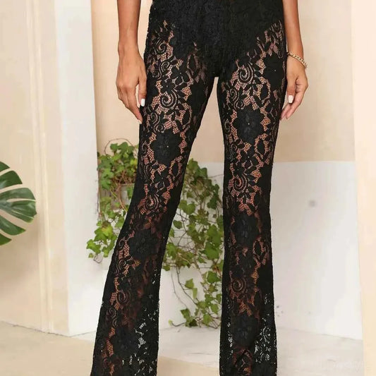 Lace High Waist Swim Pants — square view — Livostyle