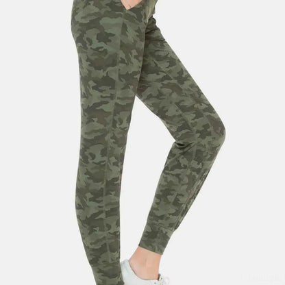 Camouflage Print High Waist Leggings — square view — Livostyle