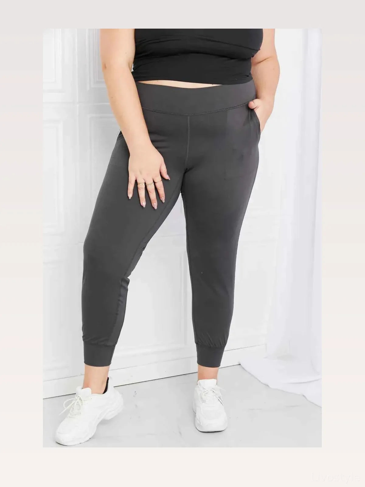 Pocketed High Waist Active Pants — styled showcase — Livostyle