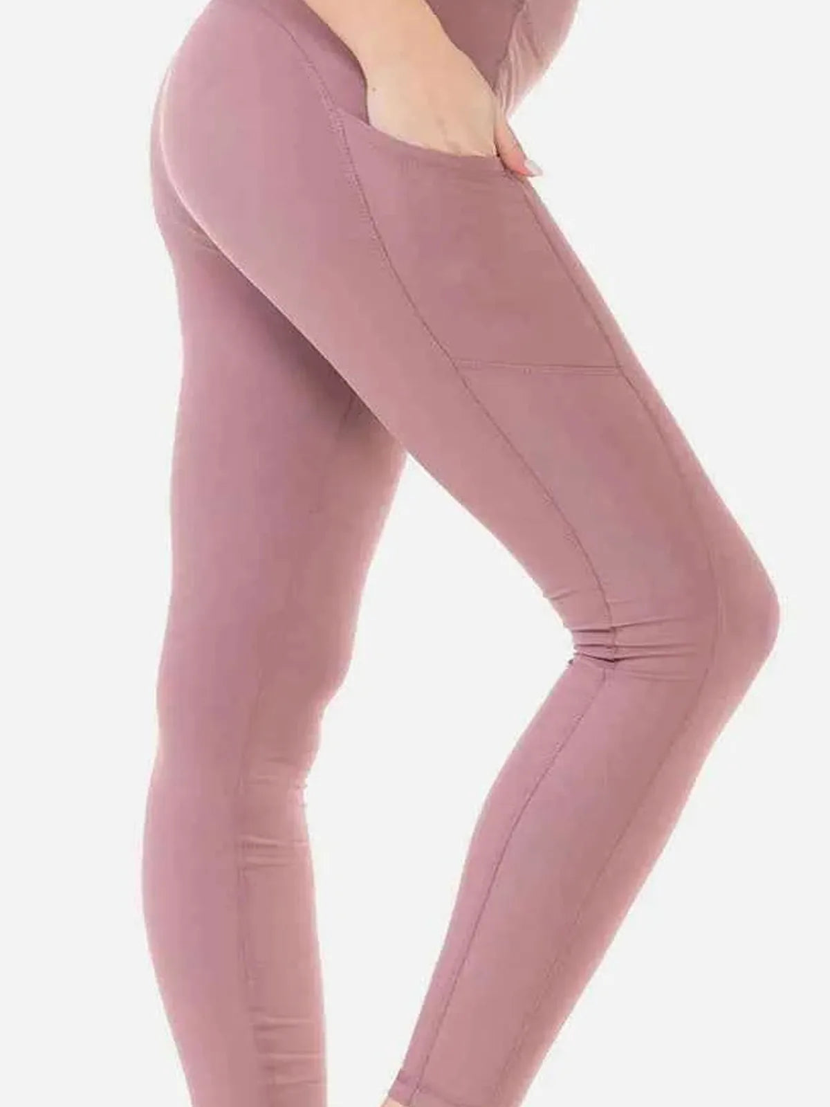 Wide Waistband High Waist Active Leggings — detail view — Livostyle