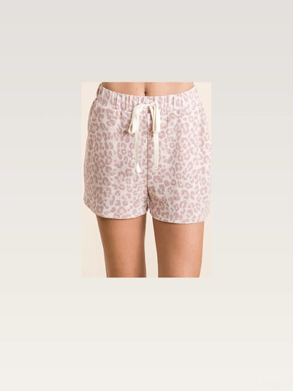 Leopard Terry Shorts With Drawstring — styled showcase — Livostyle