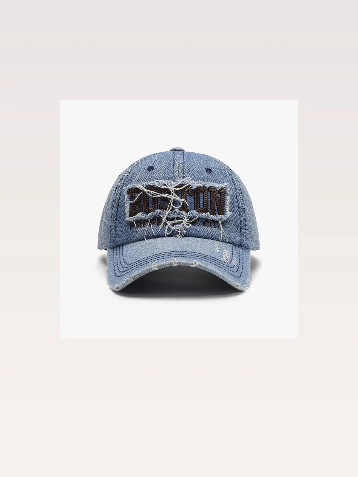 Dark Gray Embroidered Letter Cotton Baseball Cap — styled showcase — Livostyle