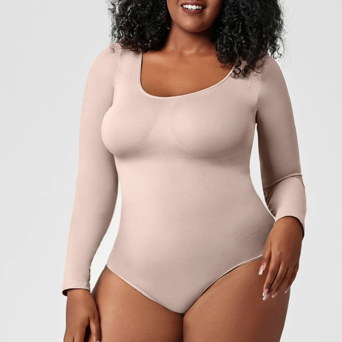 Long Sleeve Shaping Bodysuit — square view — Livostyle