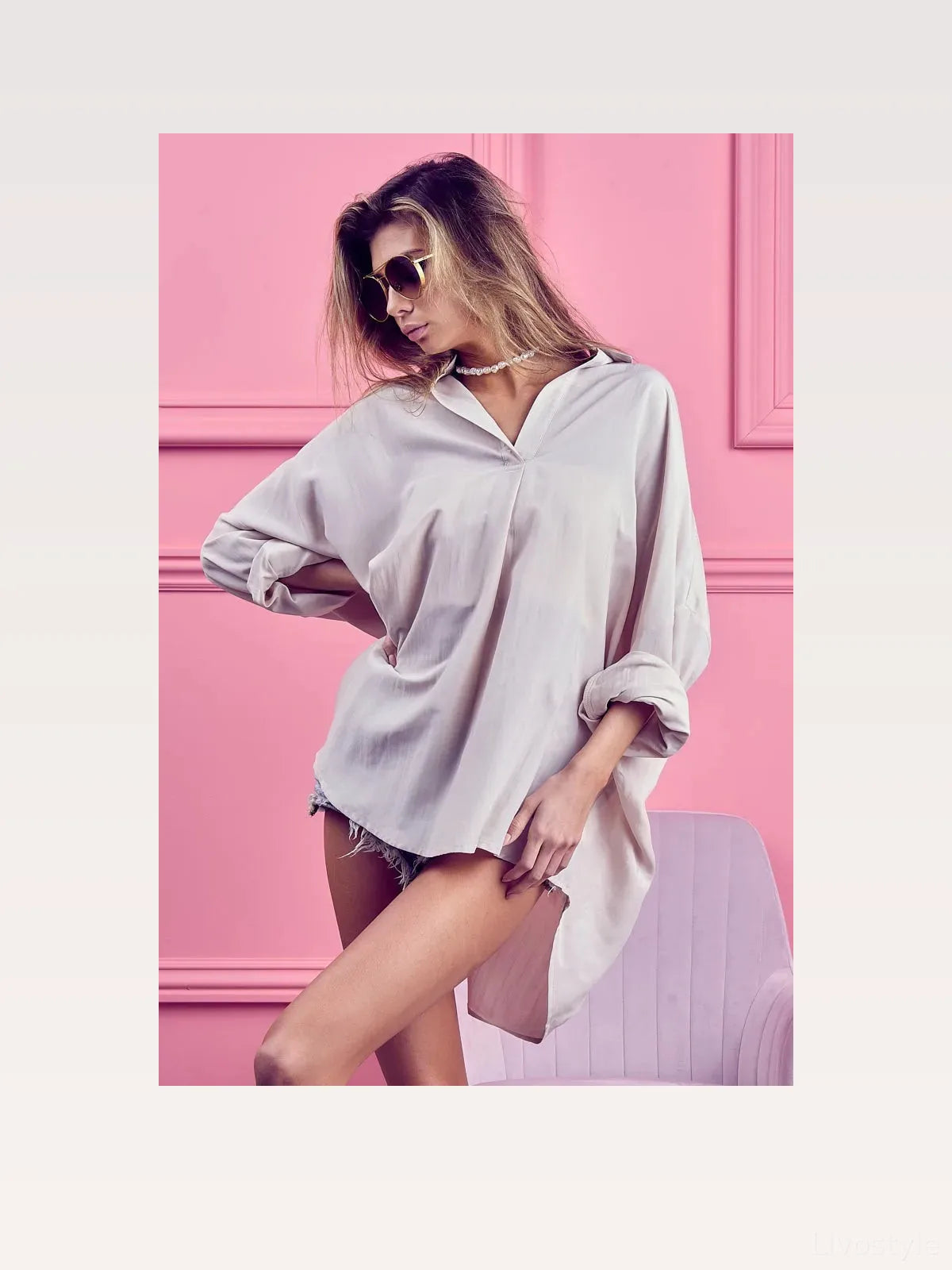 Casual Loose Fit Cotton Shirt - Versatile & Comfortable — styled showcase — Livostyle