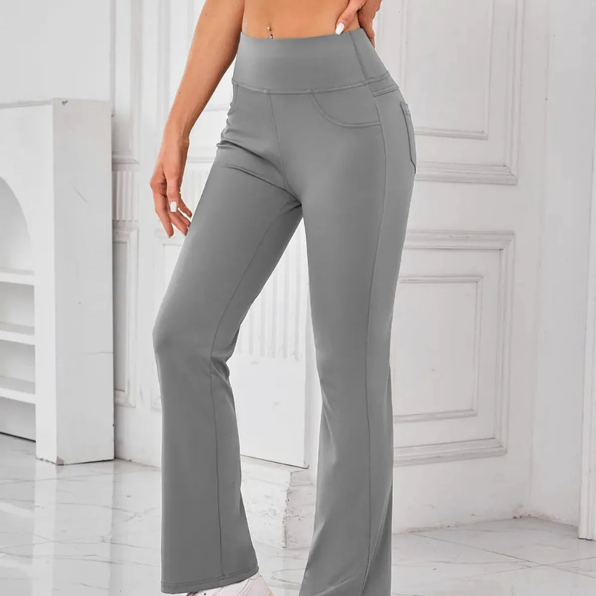 Lovelet High Waist Active Pants with Pockets — square view — Livostyle