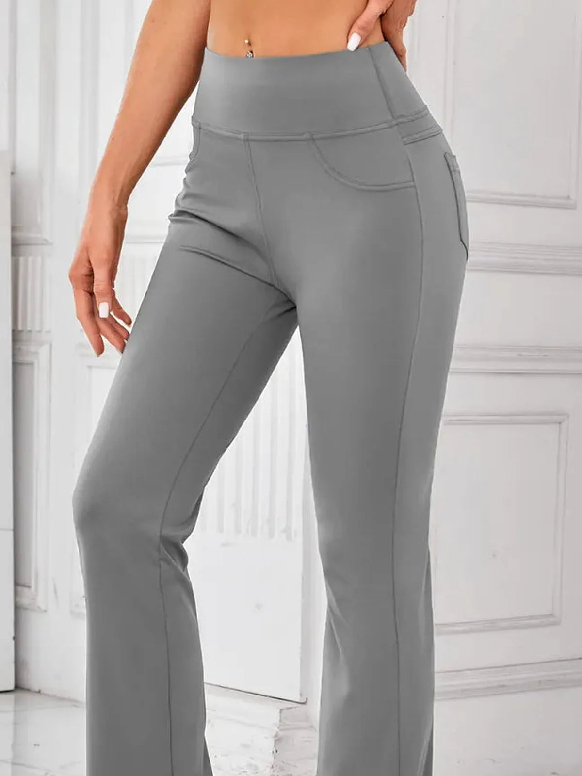Lovelet High Waist Active Pants with Pockets — detail view — Livostyle