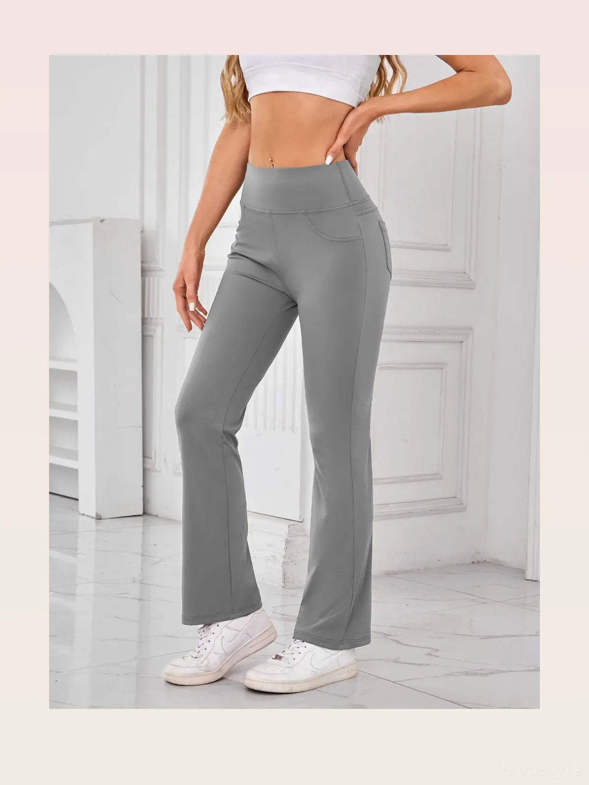 Lovelet High Waist Active Pants with Pockets — styled showcase — Livostyle