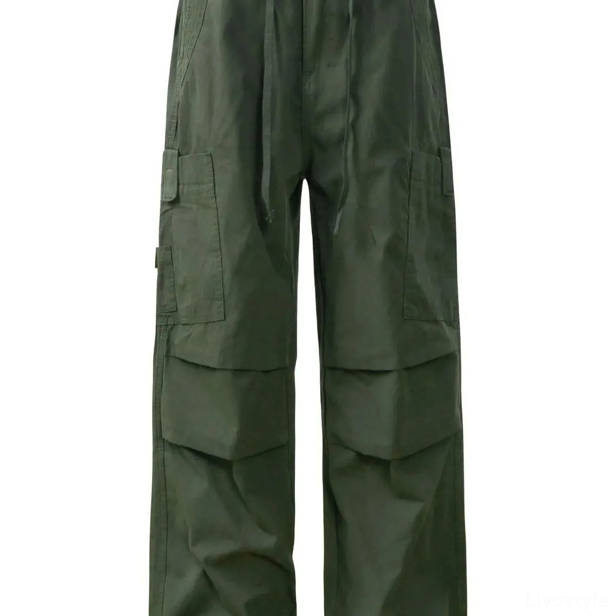 Men's Cargo Pants with Drawstring Hem — square view — Livostyle