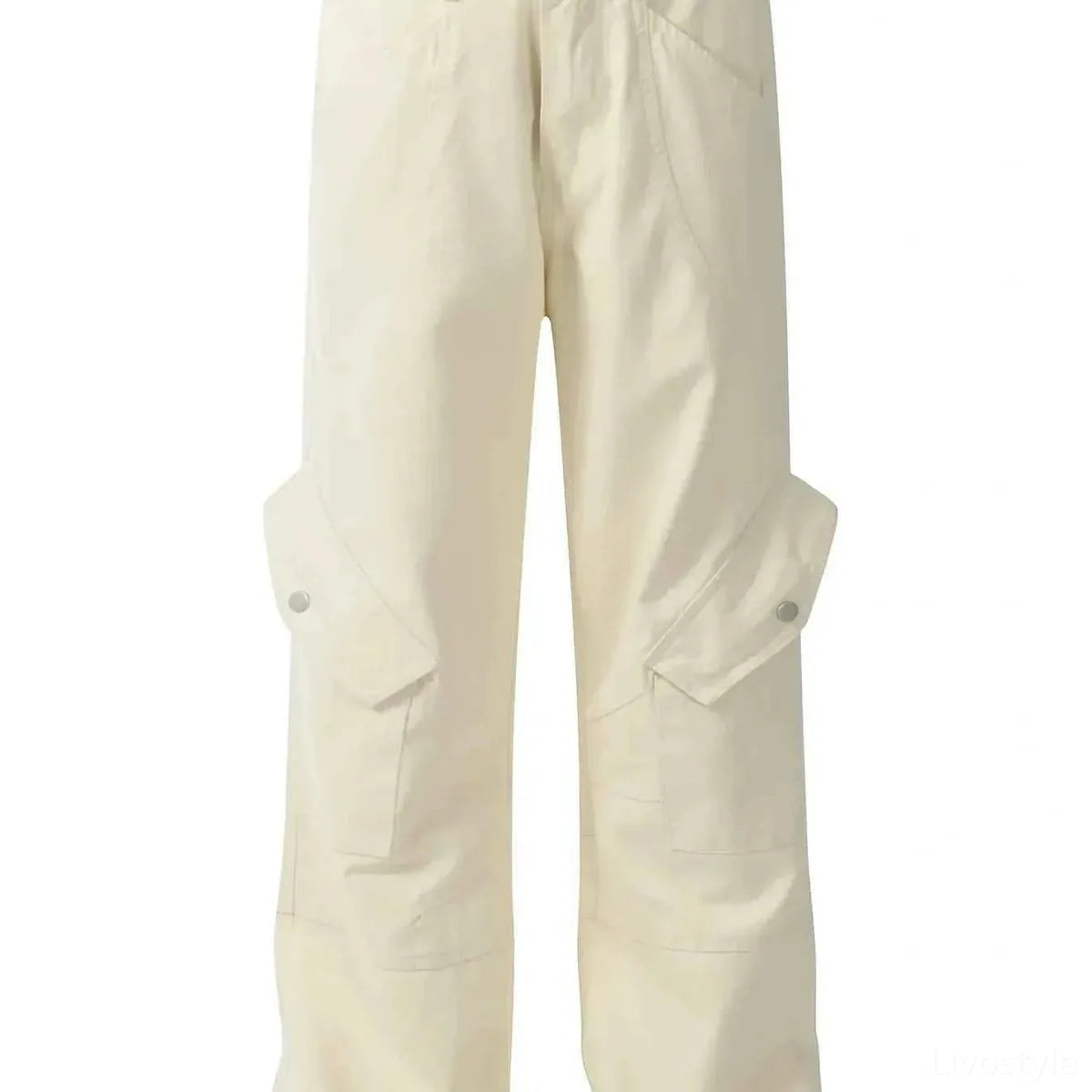 Men's Cargo Straight Pants with Multi Pockets — square view — Livostyle