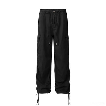 Men's Casual Drawstring Cargo Pants with Multiple Pockets — square view — Livostyle