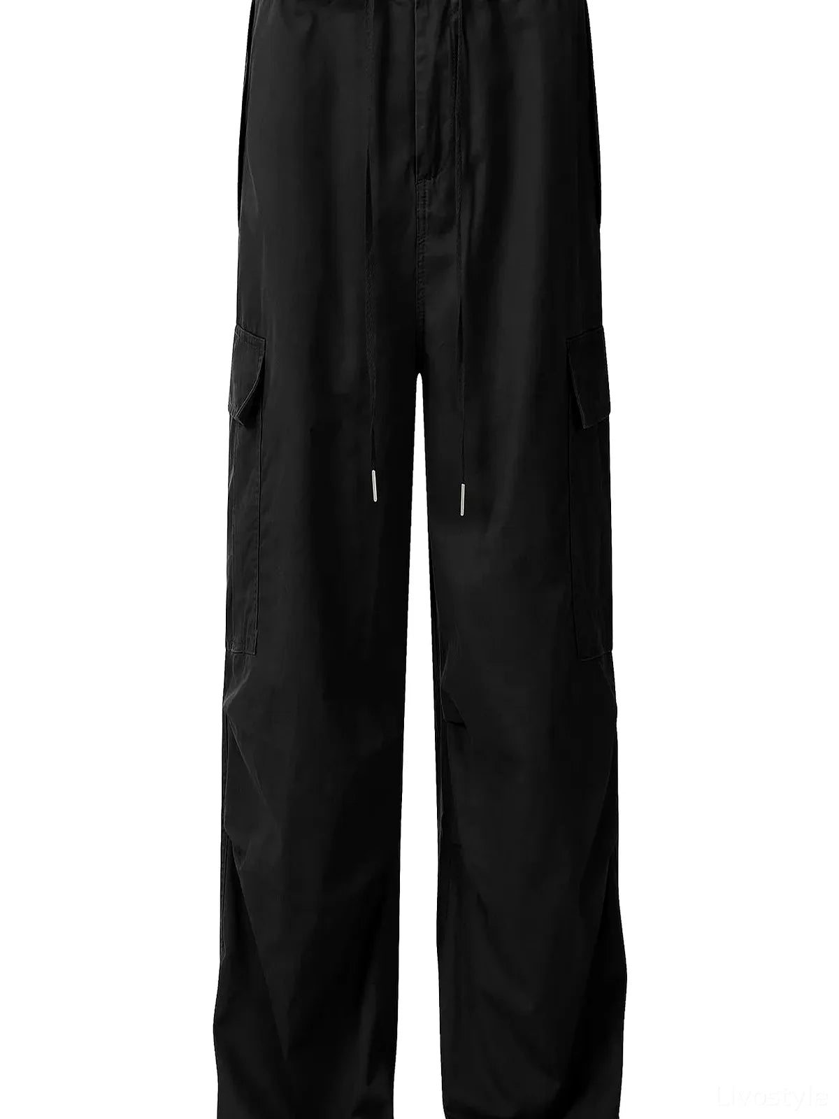 Men's Casual Drawstring Cargo Pants with Multiple Pockets — detail view — Livostyle