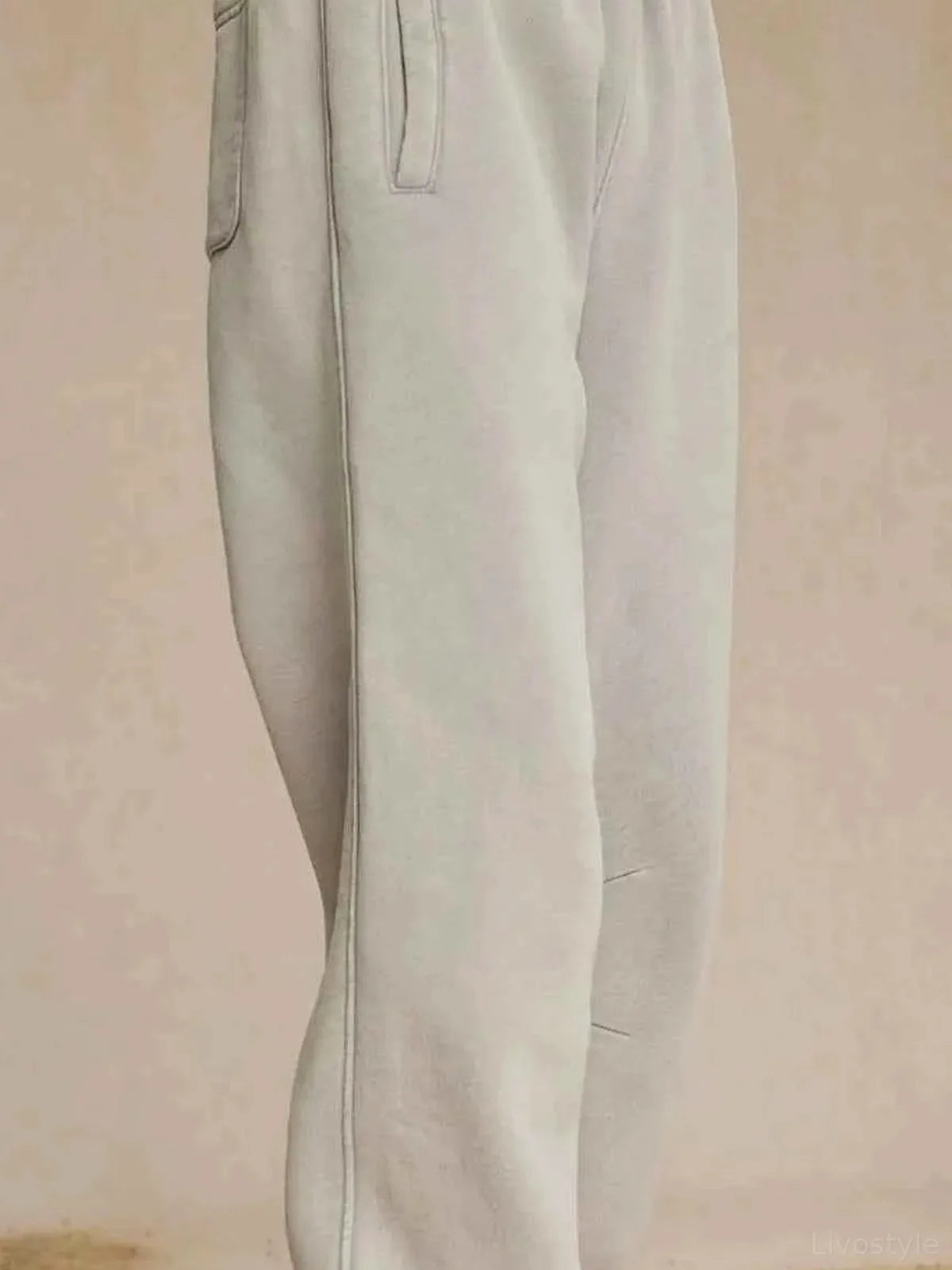 Men's Casual Elastic Waist Cotton Sweatpants — detail view — Livostyle