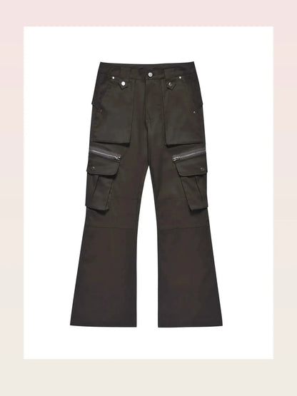 Men's Multi-Pocket Flared Cargo Pants — styled showcase — Livostyle