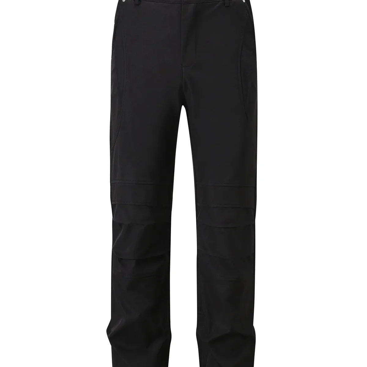 Men's Slim Straight Pants with Ruched Detail — square view — Livostyle