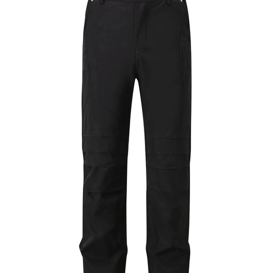 Men's Slim Straight Pants with Ruched Detail — square view — Livostyle