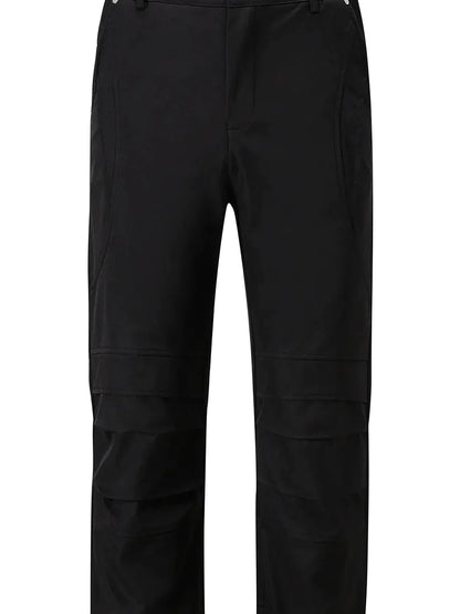 Men's Slim Straight Pants with Ruched Detail — detail view — Livostyle