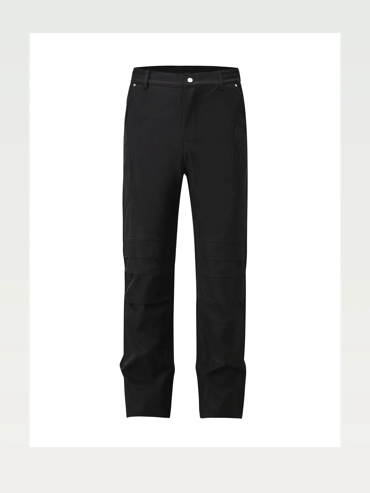 Men's Slim Straight Pants with Ruched Detail — styled showcase — Livostyle
