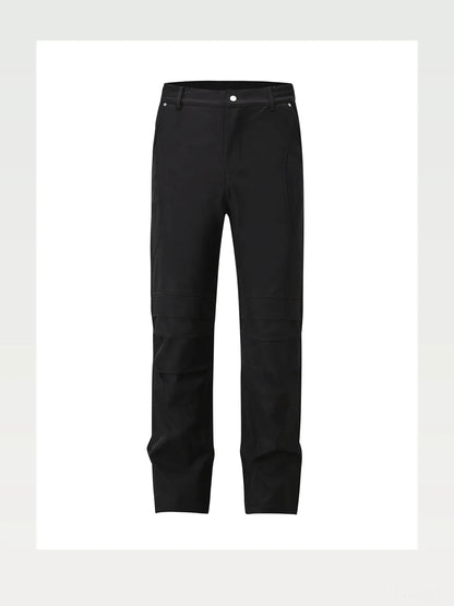 Men's Slim Straight Pants with Ruched Detail — styled showcase — Livostyle