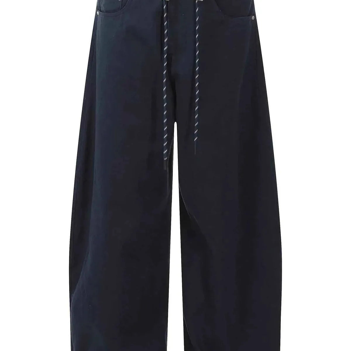 Men's Wide Leg Drawstring Cargo Pants — square view — Livostyle