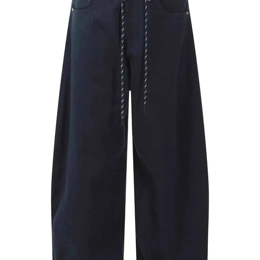 Men's Wide Leg Drawstring Cargo Pants — square view — Livostyle