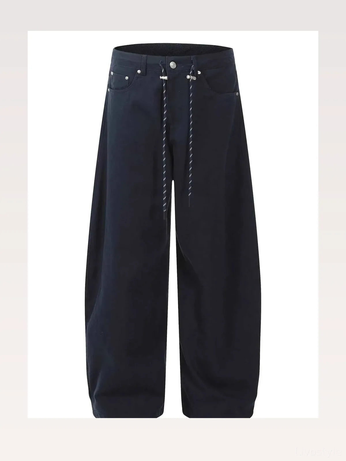 Men's Wide Leg Drawstring Cargo Pants — styled showcase — Livostyle
